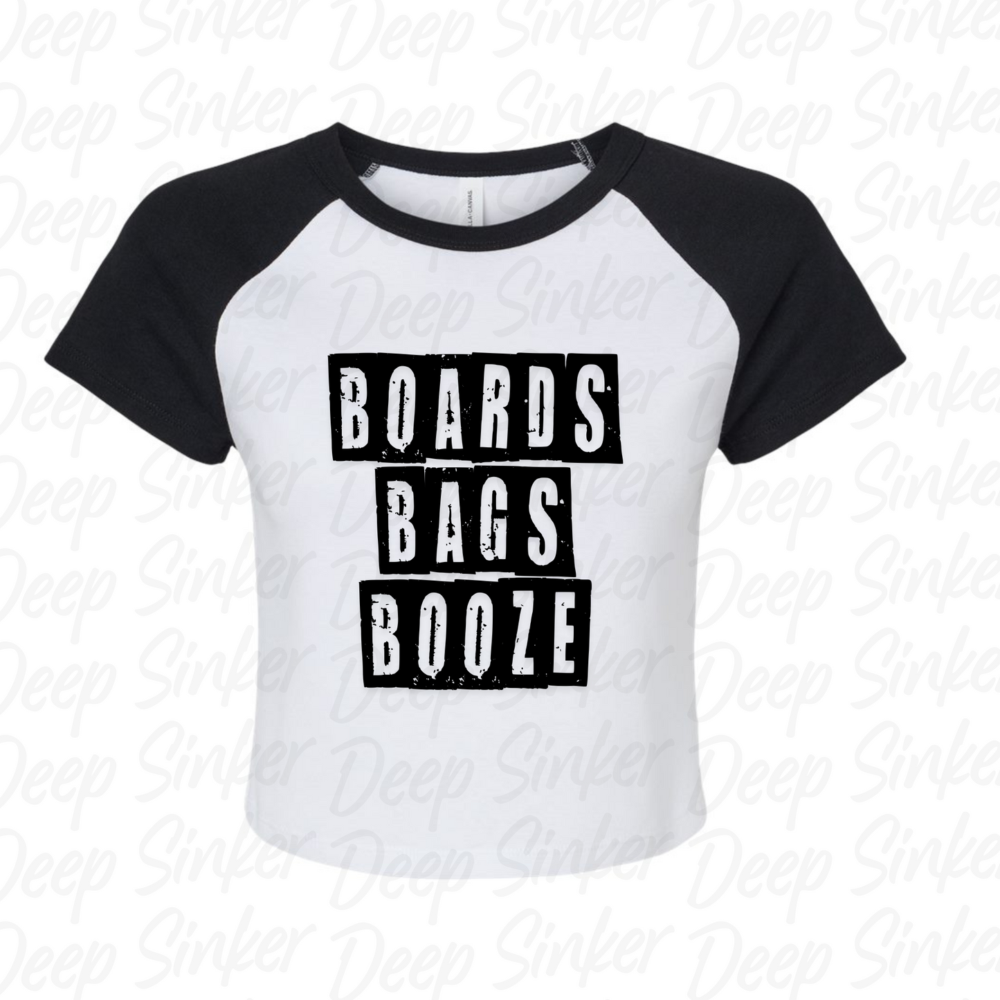 Boards, Bags and Booze Babydoll Tee