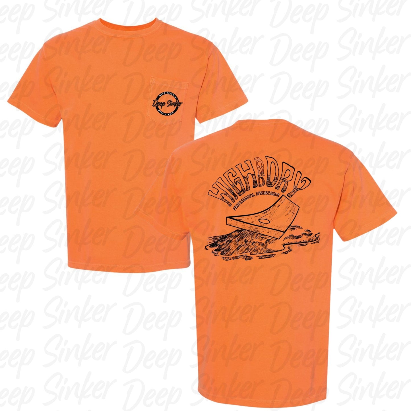 High and Dry Sandbagger Pocket Tee (Orange)